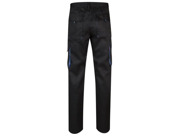 Pantalón de sarga multibolsillos bicolor VL Hypnos Negro/Azul claro detalle 46
