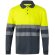 Polo bicolor alta visibilidad VL Vulcan manga larga Gris/Amarillo