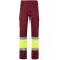 Pantalón de sarga bicolor VL Athena con bandas reflectantes Burdeos/Amarillo