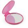 Espejo de maquillaje redondo rosa