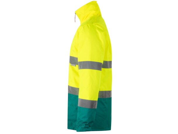 Parka bicolor themis large alta visibilidad reflectante Verde/Amarillo detalle 8