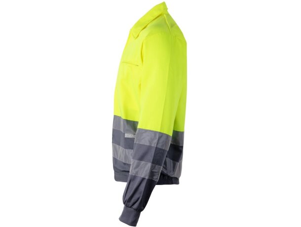 Chaqueta de sarga bicolor Neptune Large con alta visibilidad Gris/Amarillo detalle 13