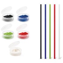 Pajita ecológica personalizada Drinky silicona 100% plegable y reutilizable