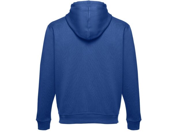 Sudadera Moscow unisex con capucha, bolsillo marsupial y cordones Azul royal detalle 23