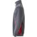 Sudadera de rizo bicolor Svarog cuello alto media cremallera Gris/Rojo detalle 12