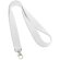 lanyard de poliester con mosqueton personalizada blanca