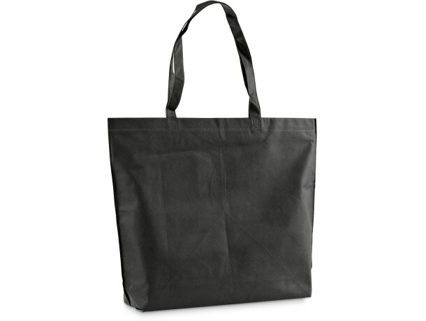 Bolsa de la compra termosellada negra personalizado