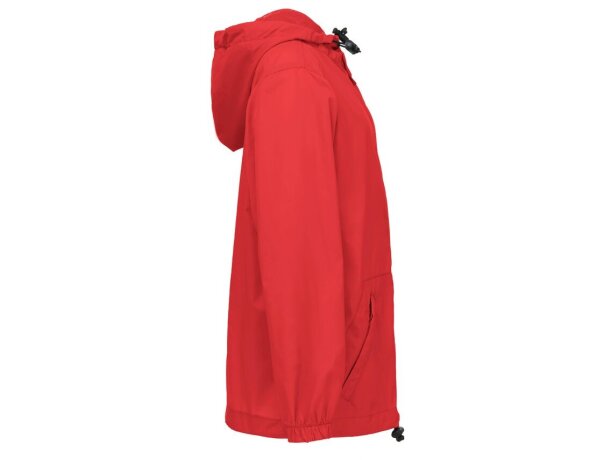 Cortavientos infantil THC Dubliners Kids con capucha impermeable Rojo detalle 13
