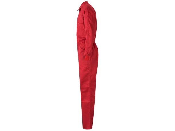Mono de sarga yama con cremallera doble cursor y bolsillos Rojo detalle 38