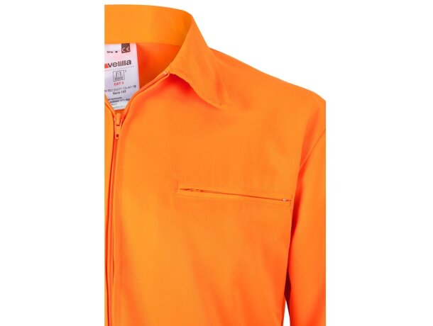 Chaqueta de sarga bicolor Neptune Large con alta visibilidad Azul marino/Naranja detalle 5