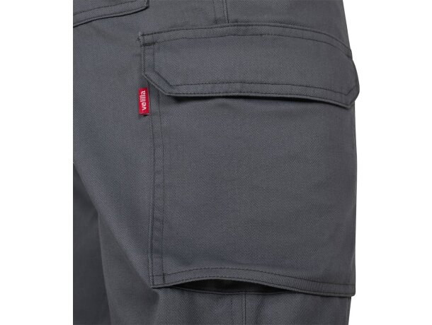 Pantalón de sarga multibolsillos Hermes con cintura elástica Gris detalle 44