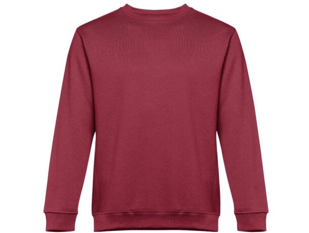 Sudadera Delta unisex de algodón y poliéster con interior cardado Burdeos detalle 30