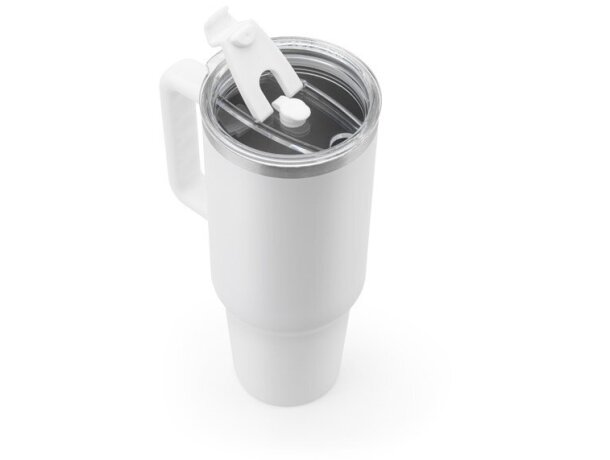 Vaso térmico Joyner XL de acero inoxidable reciclado 1300 ml Blanco detalle 8