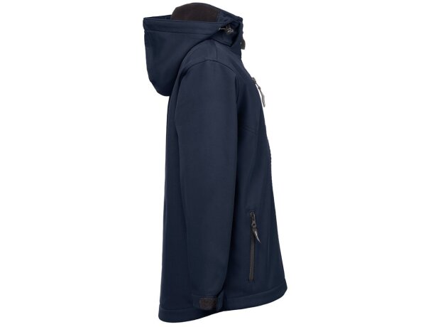 Chaqueta softshell infantil Zagreb Kids con capucha desmontable Azul marino detalle 7