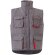 Chaleco acolchado bicolor multibolsillos unisex VL Nergal Gris/Rojo