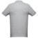 Polo hombre THC Monaco II en algodón 240g/m² con cuello canalé Gris claro matizado detalle 2