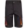 Bermudas Hemera bicolor multibolsillos con cinturilla elástica Negro/Naranja