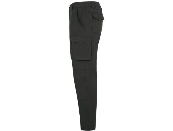 Pantalones nymphs de sarga elastica multiestiramiento 8 bolsillos Verde militar detalle 17