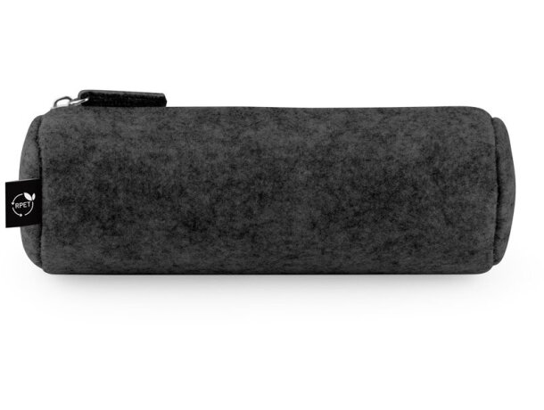 Estuche multiusos Nomad cilíndrico en fieltro reciclado rPET Gris oscuro detalle 3