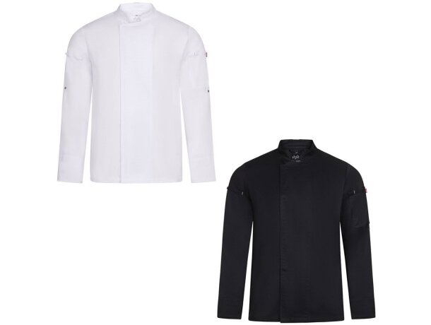 Chaqueta de cocina Agni unisex tejido COOLMAX transpirable detalle 1