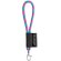 Lanyard tube short poliamida con mosquetón de 9 mm Rosa hexachrome/Azul claro