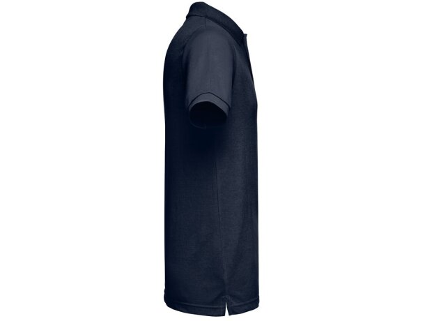 Polo berlin piqué de hombre con cuello y mangas en canalé Azul marino detalle 7