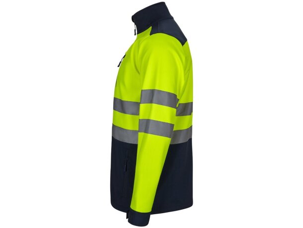 Chaqueta soft shell bicolor hestia large alta visibilidad Azul marino/Amarillo detalle 14