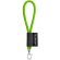 Lanyard tube short poliamida con mosquetón de 9 mm Verde claro