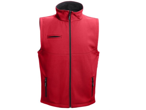 Chaleco softshell Baku unisex repelente al agua Rojo detalle 5