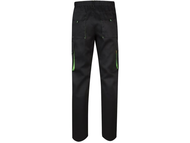 Pantalón de sarga multibolsillos bicolor VL Hypnos Negro/Verde detalle 12
