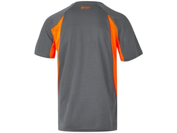 Camiseta técnica ojo de pájaro bicolor VL Slayer Gris/Naranja detalle 19