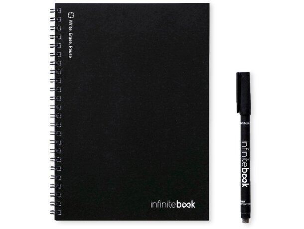 Libreta infinitebook plain a5 con páginas borrables reutilizables Negro detalle 18