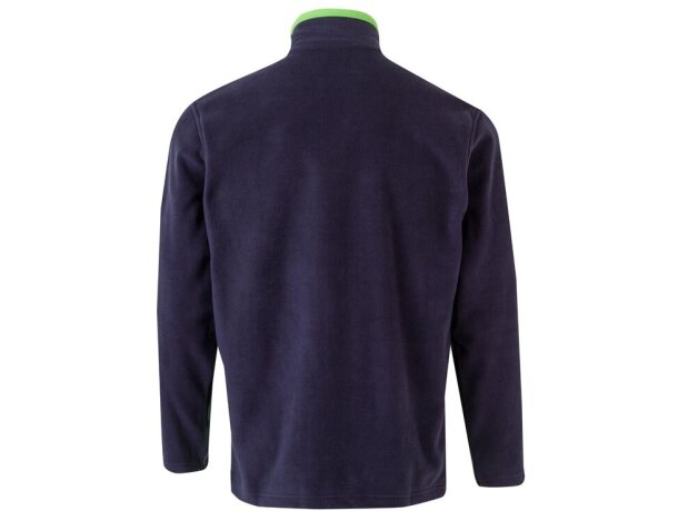 Chaqueta polar bicolor Geras con cinco bolsillos y cremallera Azul marino/Verde detalle 15