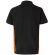 Polo piqué bicolor Supay manga corta con cuello en canalé Negro/Naranja detalle 24