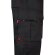 Pantalón de sarga multibolsillos bicolor VL Hypnos Negro/Rojo detalle 31