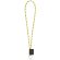 Lanyard Tube Long en poliamida con anilla de 32 mm Blanco/Amarillo