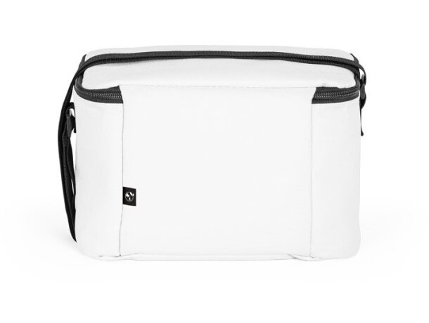 Bolsa térmica Cancun poliéster reciclado 600D con interior PEVA Blanco detalle 7
