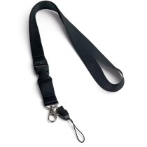 Lanyard doble de colores negro personalizada