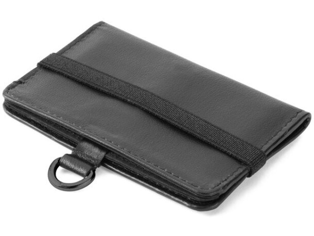 Cartera orvyn de piel con bloqueo rfid para 10 tarjetas Negro detalle 4