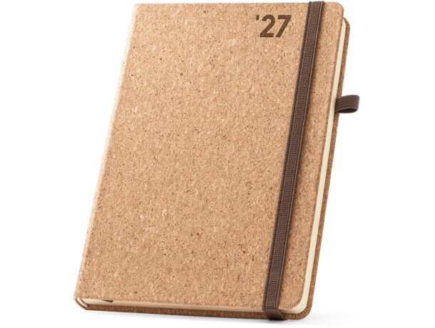 Agenda de corcho Pomar A5 con plan diario y funda protectora detalle 3