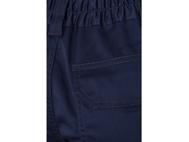Bermudas elásticas multibolsillos Hebe con cinturilla elástica Azul marino detalle 12
