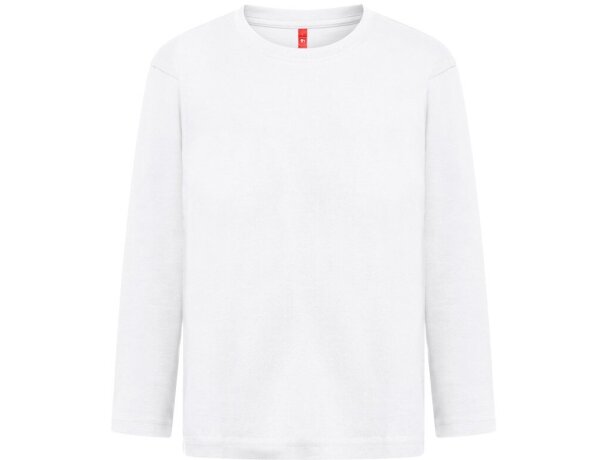 Camiseta manga larga infantil Bucharest algodón orgánico blanca Blanco detalle 3