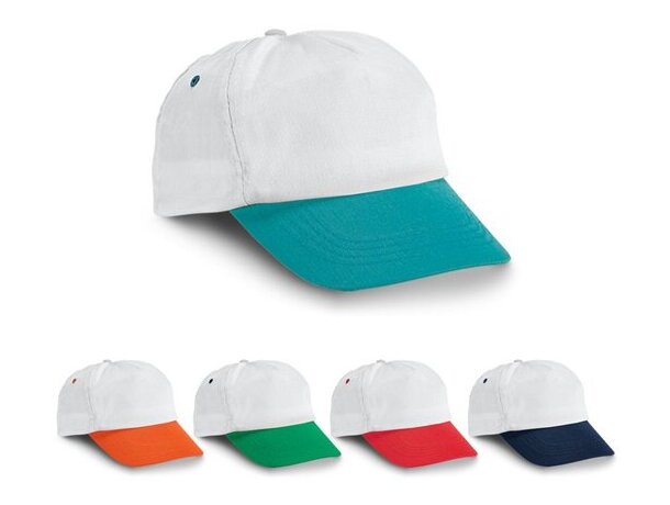 Gorra Stefano en poliester sencilla con visera color personalizada