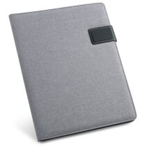 Portafolios A4 con acabado polipiel gris claro Portafolios A4 con acabado polipiel gris claro