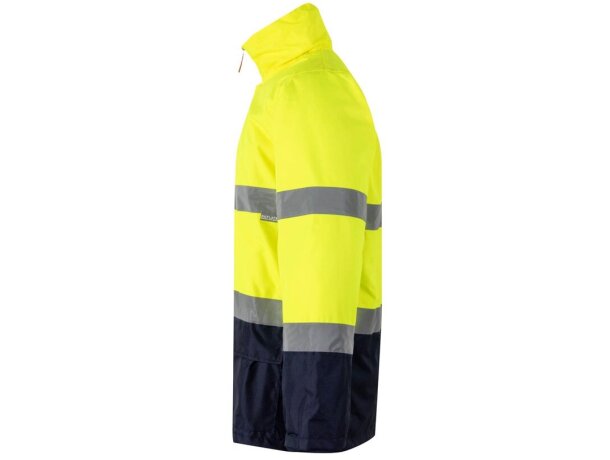 Parka bicolor themis large alta visibilidad reflectante Azul marino/Amarillo detalle 22