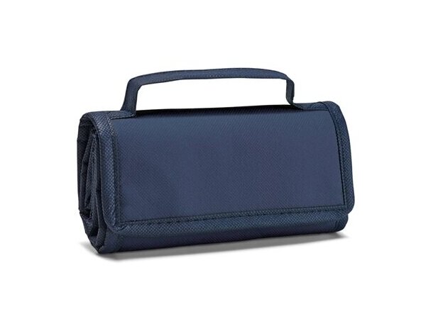 Bolsa térmica plegable con cierre de velcro azul