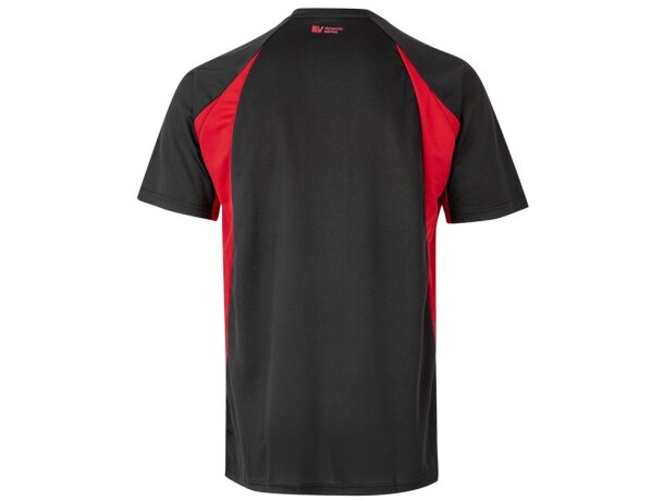 Camiseta técnica ojo de pájaro bicolor VL Slayer Negro/Rojo detalle 10