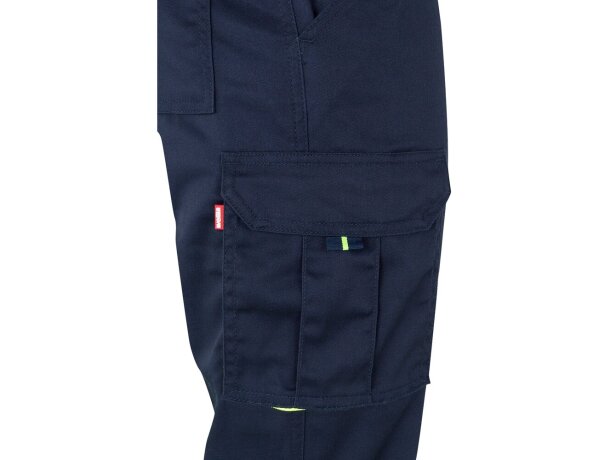 Pantalón elástico multibolsillos bicolor VL Zeus Azul marino/Amarillo detalle 24