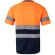 Camiseta técnica bicolor Brahma alta visibilidad EN20471 Azul marino/Naranja detalle 3