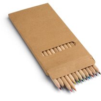 Estuche de cartón con 12 lápices de color personalizado